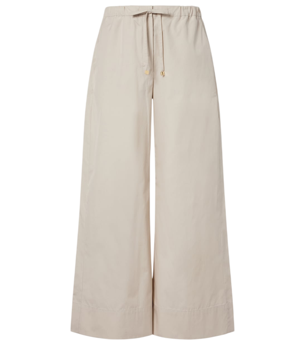'S Max Mara Pantaloni a gamba larga in popeline di cotone