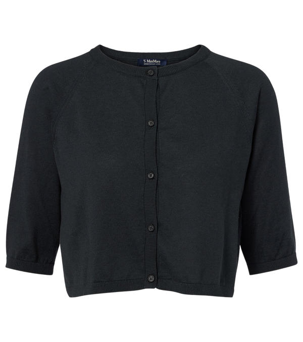 'S Max Mara Cropped cotton, silk and cashmere cardigan