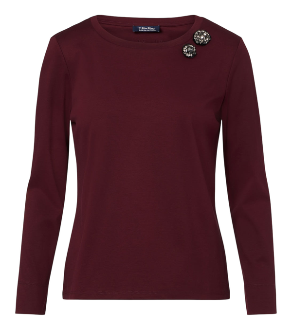 T-shirt in jersey di cotone decorato 'S Max Mara