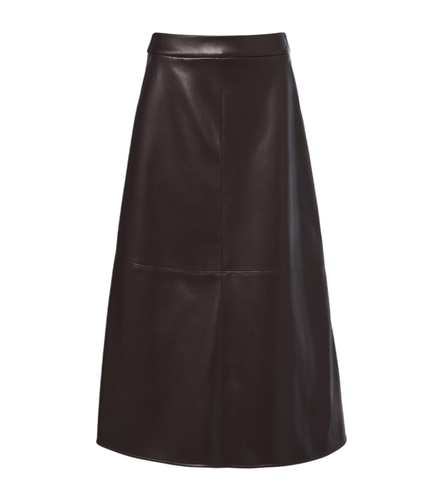 Jupe midi en jersey enduit à empiècements 'S Max Mara
