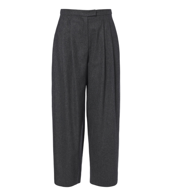 'S Max Mara Pantaloni a gamba larga in lana plissettata