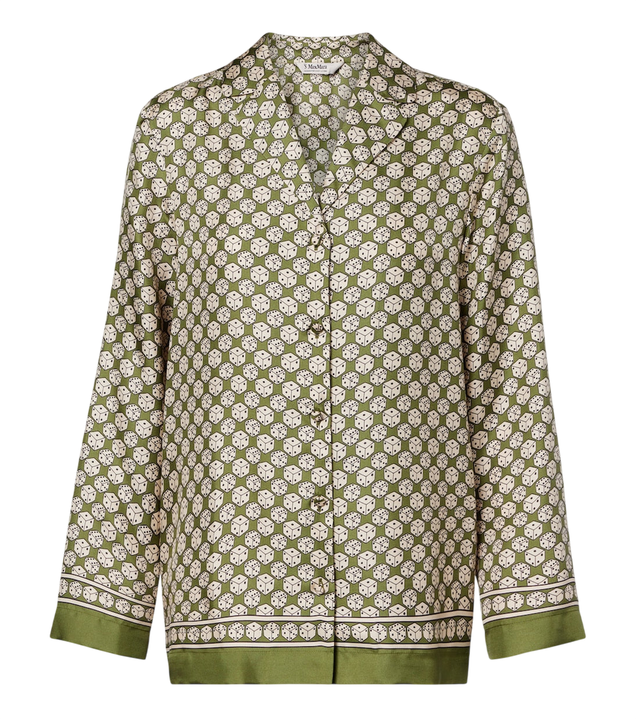 'S Max Mara Printed silk twill shirt