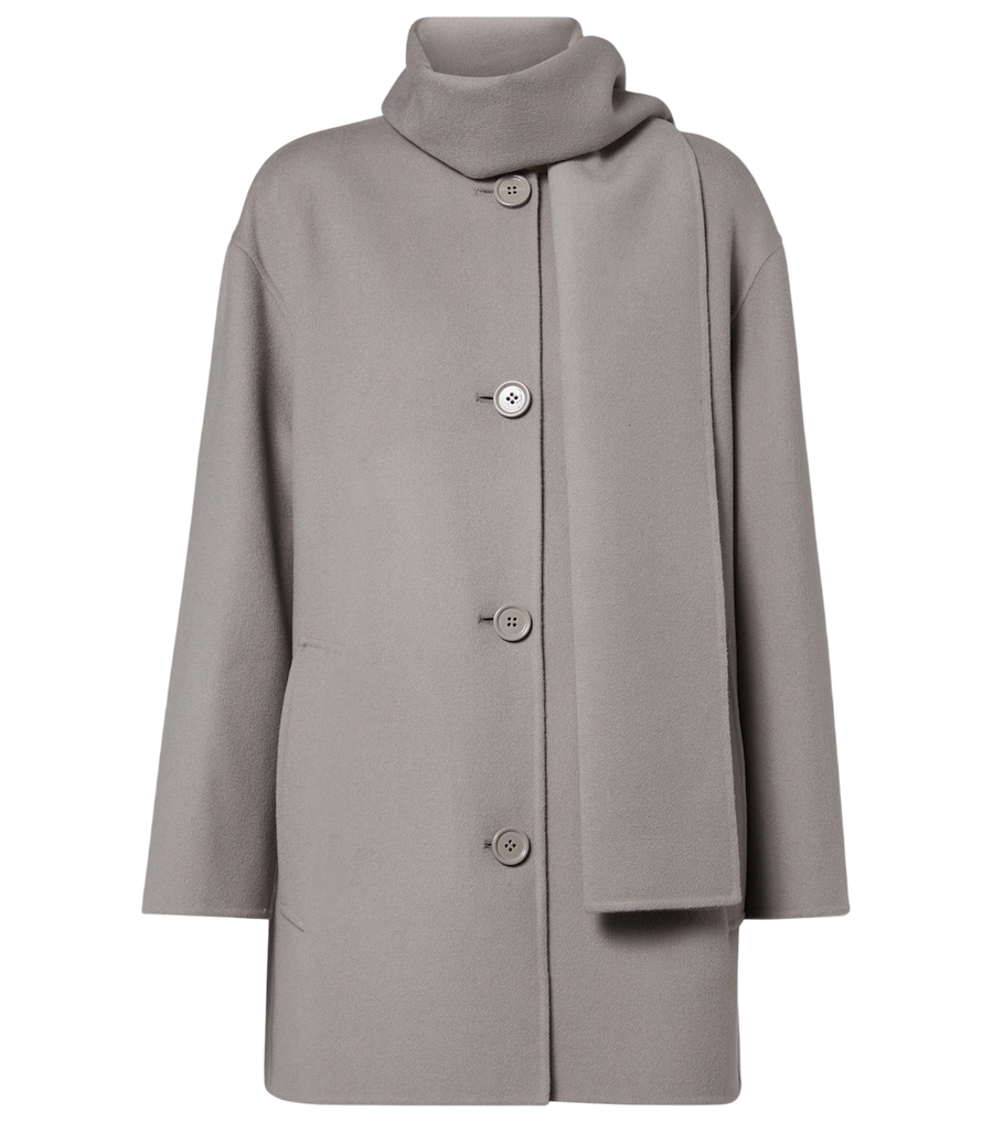 'S Max Mara Scarf-detail virgin wool coat