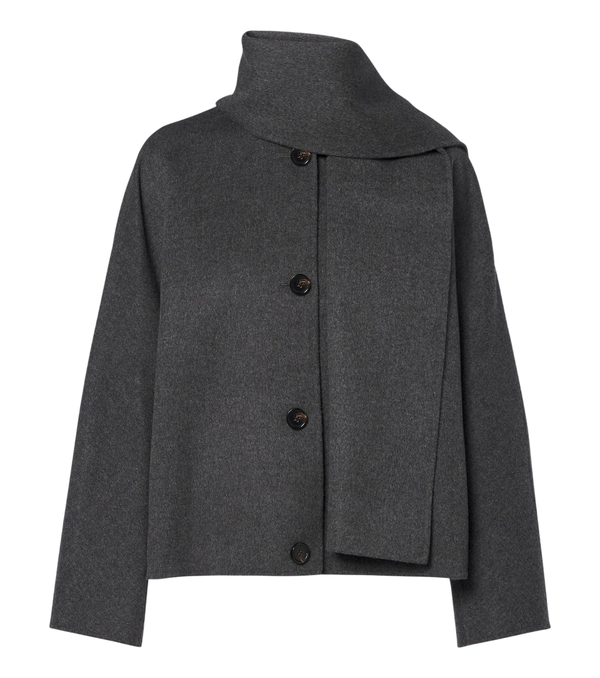 'S Max Mara Scarf-detail virgin wool jacket