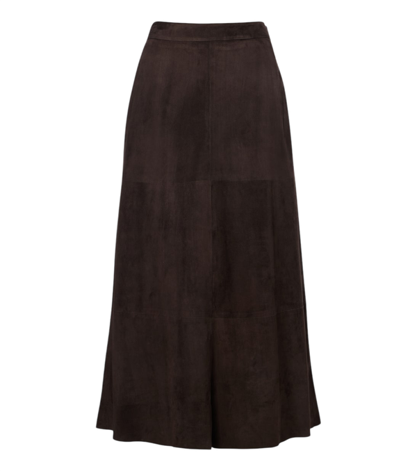 Gonna midi in camoscio 'S Max Mara