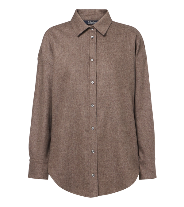 'S Max Mara Camisa de flanela de lã