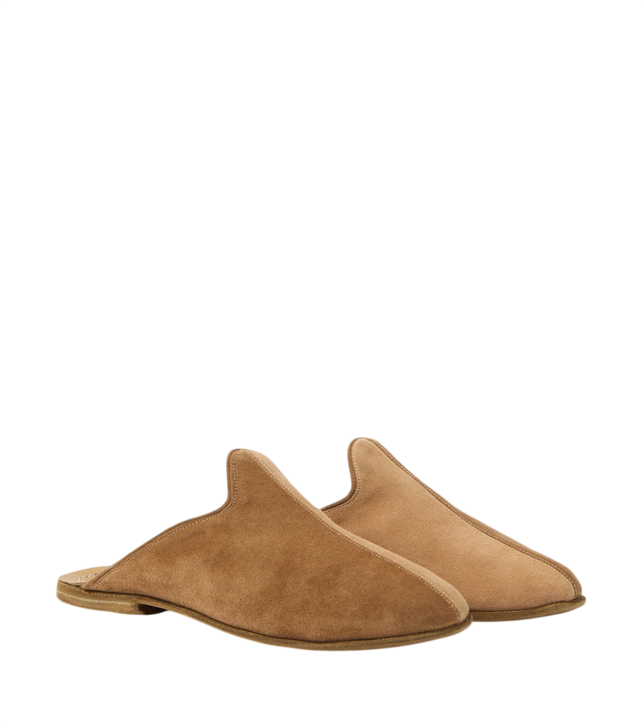 Sabah Colorblocked suede mules