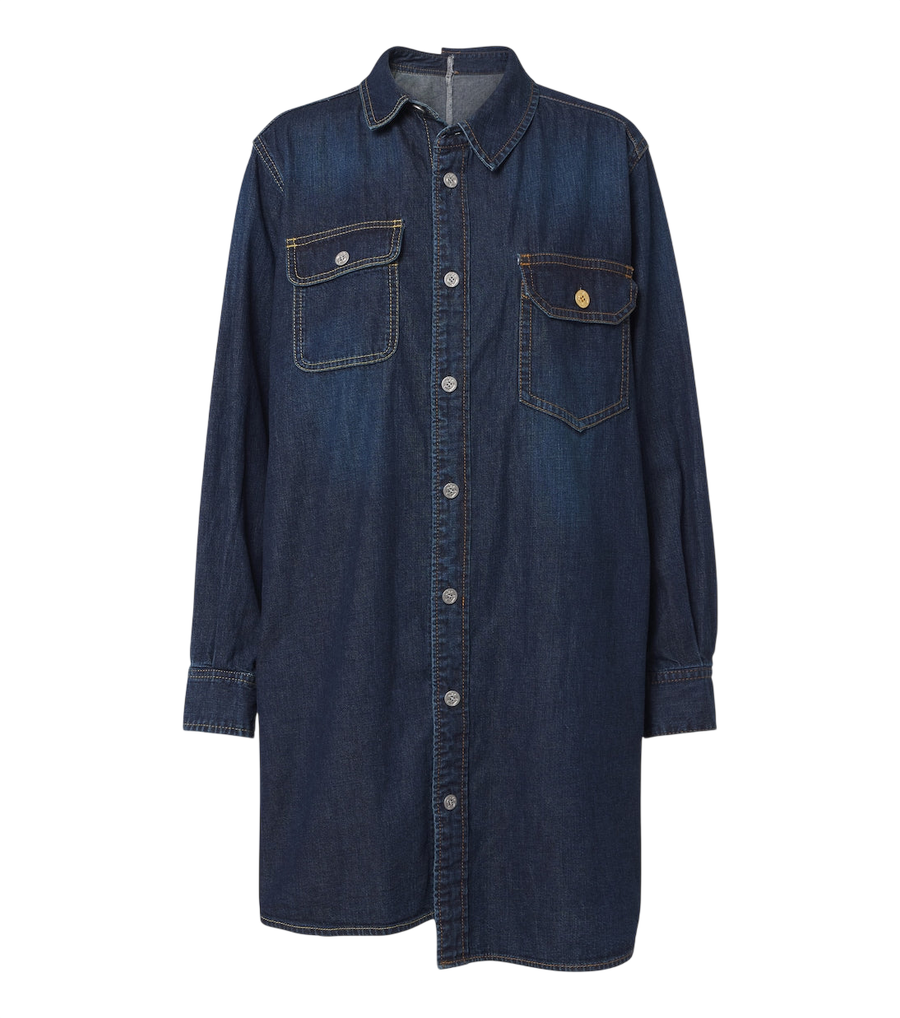Robe chemise asymétrique en jean Sacai