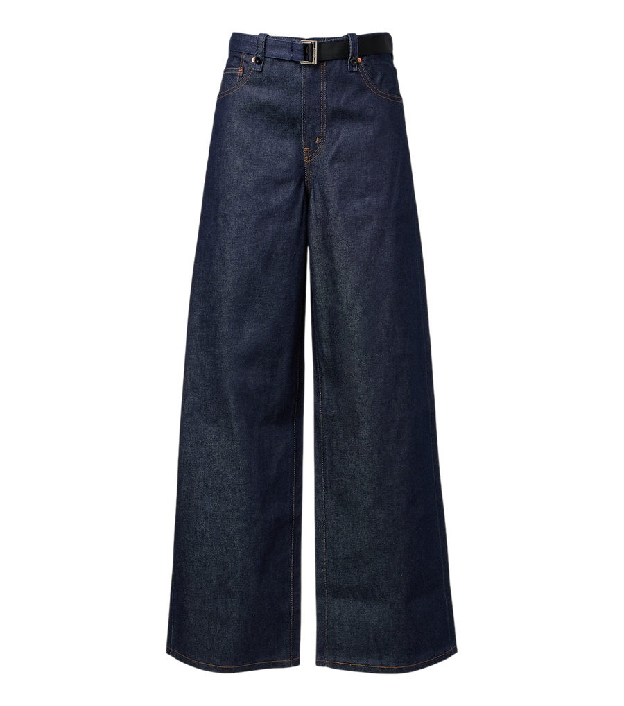 Sacai Belted wide-leg jeans