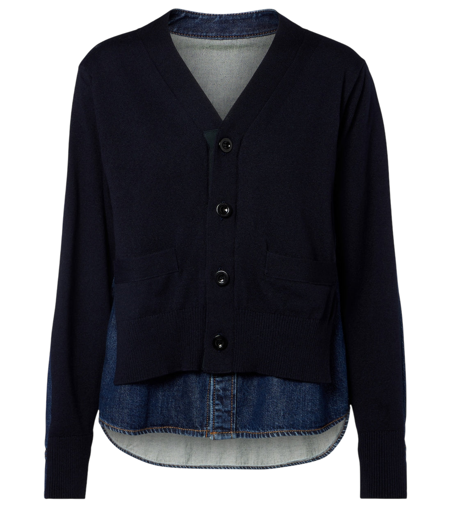 Sacai Cotton-blend cardigan
