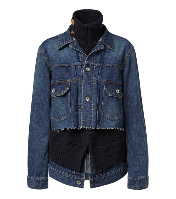 Sacai Paneled denim jacket