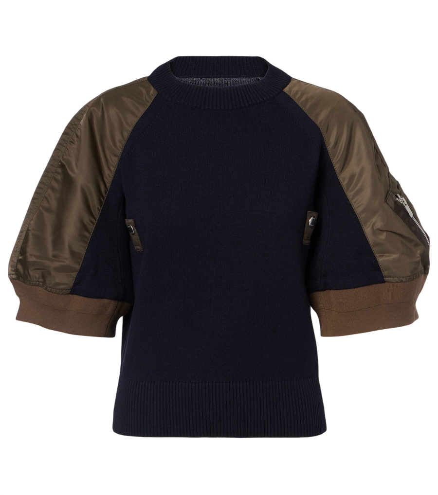 Sacai Paneled top