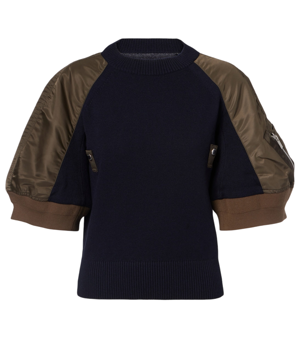 Sacai Paneled top