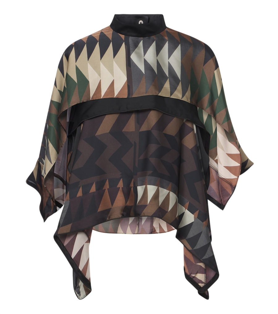 Sacai Printed satin top