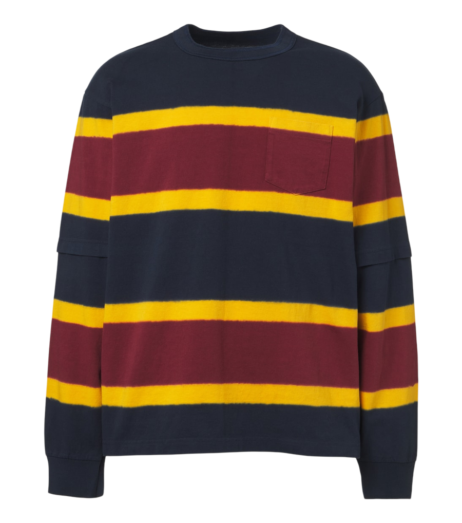 Sacai Striped cotton jersey sweatshirt