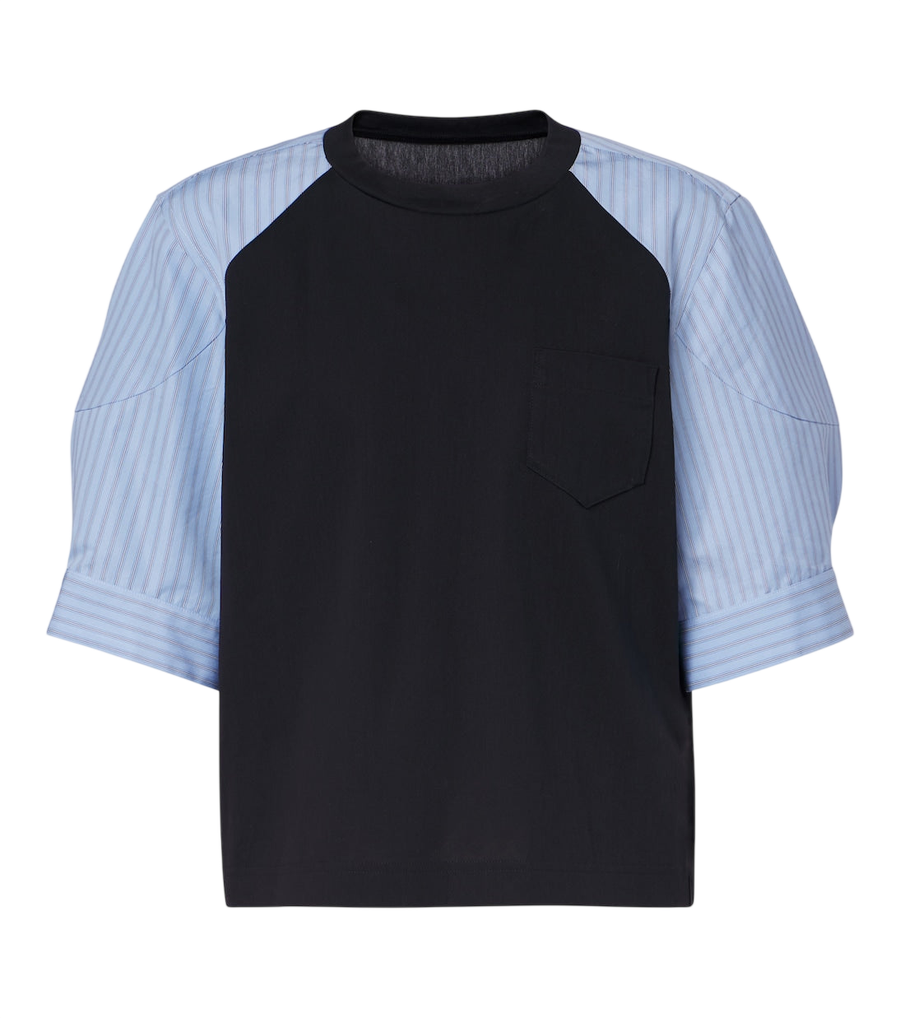 Sacai Striped cotton T-shirt