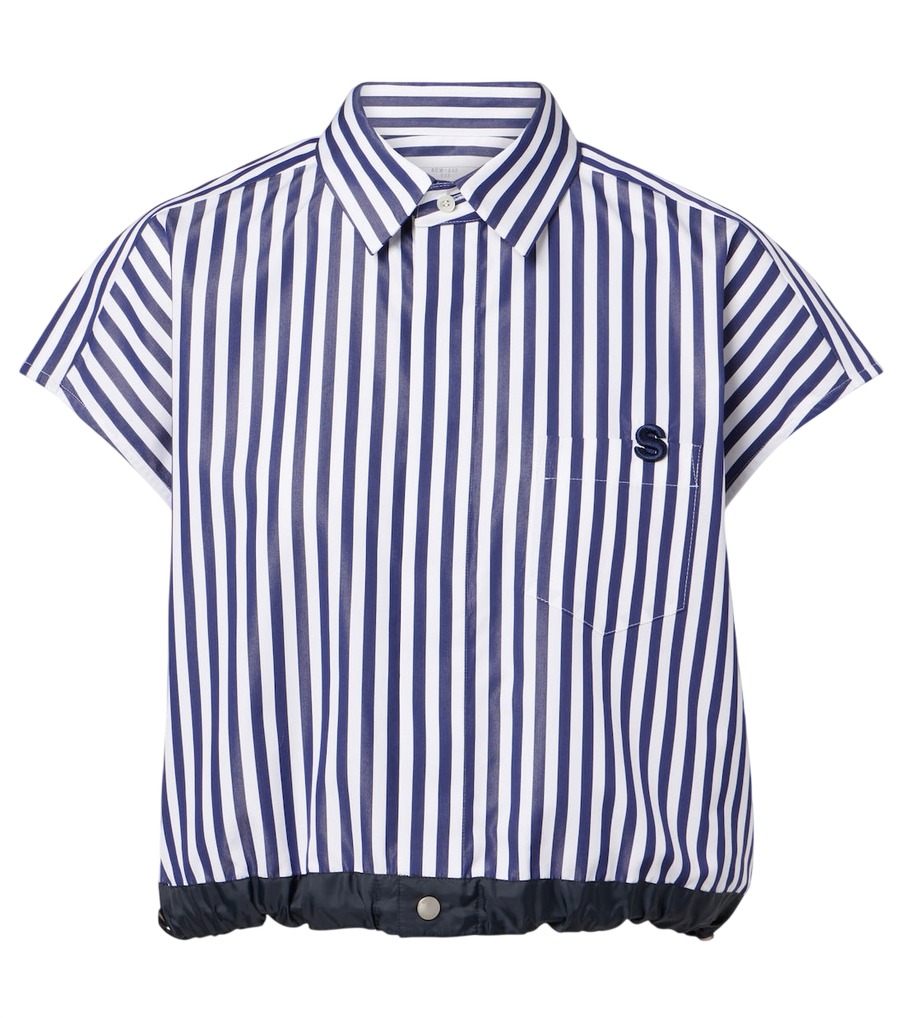 Camisa de popelina a rayas de Sacai
