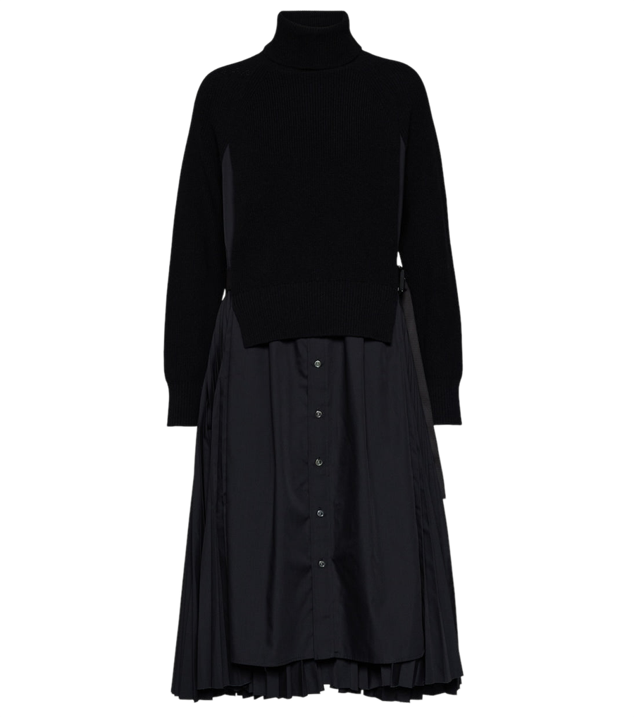 Sacai Turtleneck midi dress
