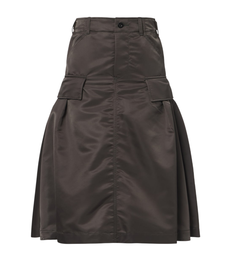 Sacai Twill midi skirt