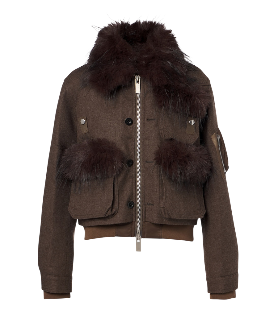 Sacai Wool blouson jacket