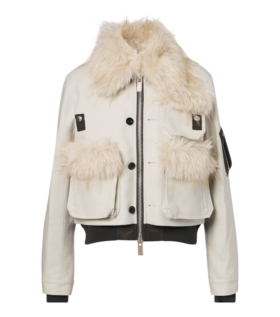 Sacai Wool blouson jacket