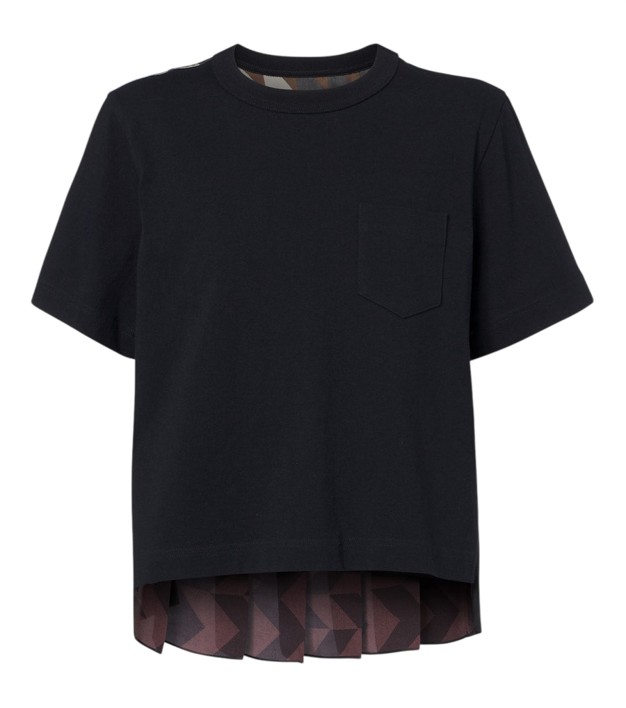 Sacai x A.P.C. pleated cotton T-shirt