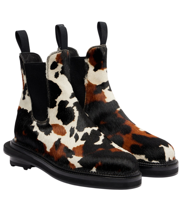 Sacai x J.M. Weston calf hair ankle boots