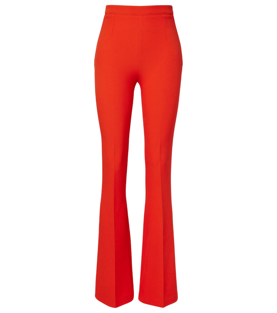 Pantalones acampanados de crepé Alexa de Safiyaa