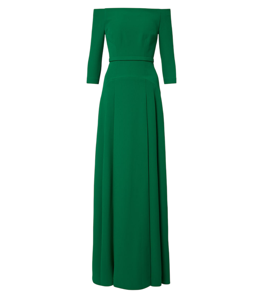 Safiyaa Amadora off-shoulder crêpe gown