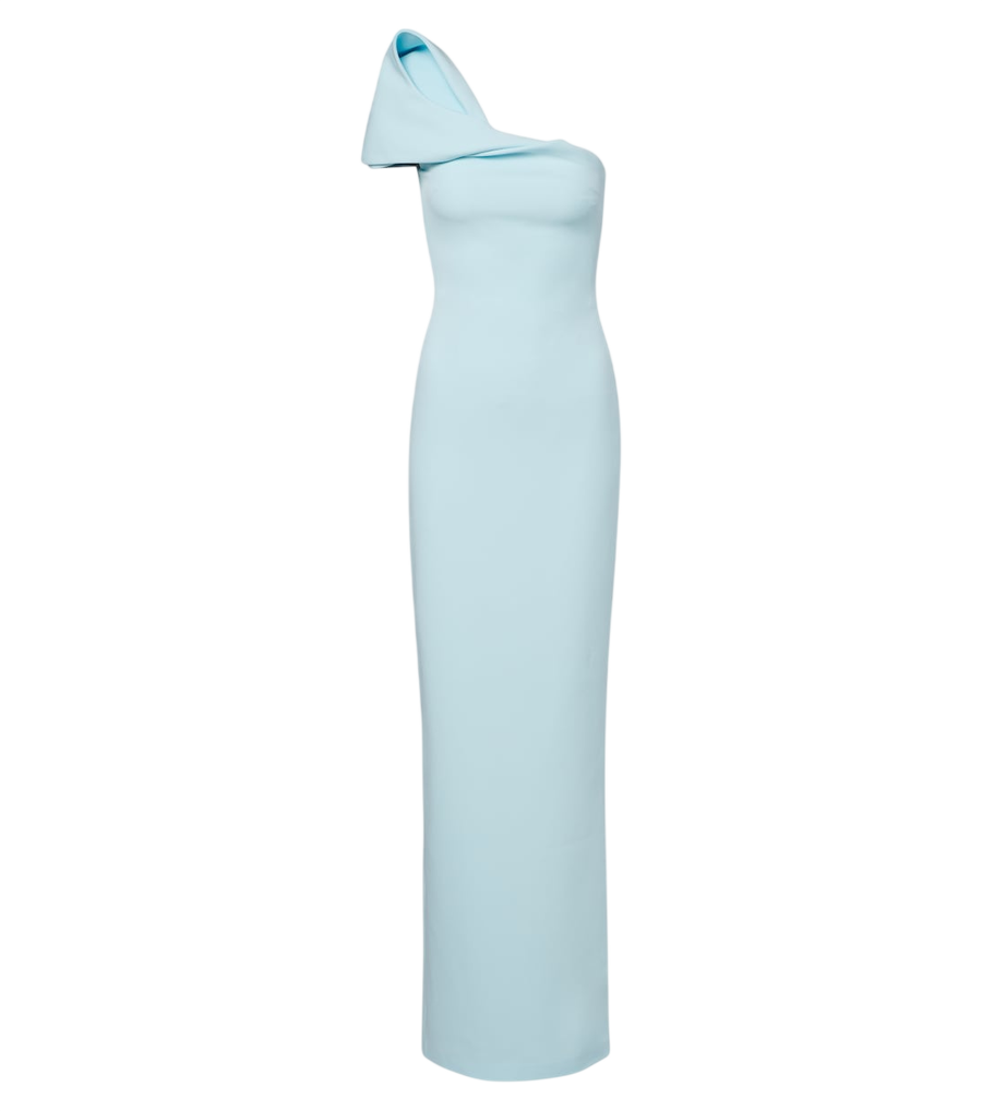Safiyaa Blanchette one-shoulder crêpe gown