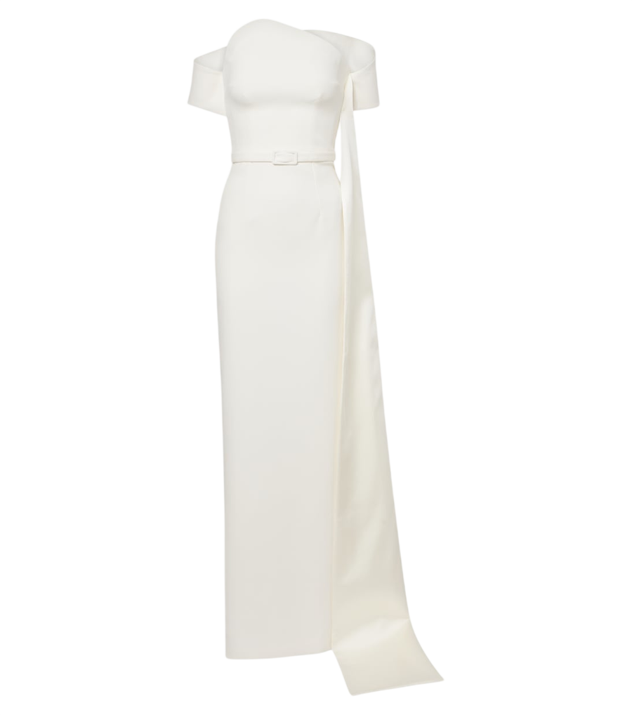 Safiyaa Bridal Abito lungo Giorgia in crêpe