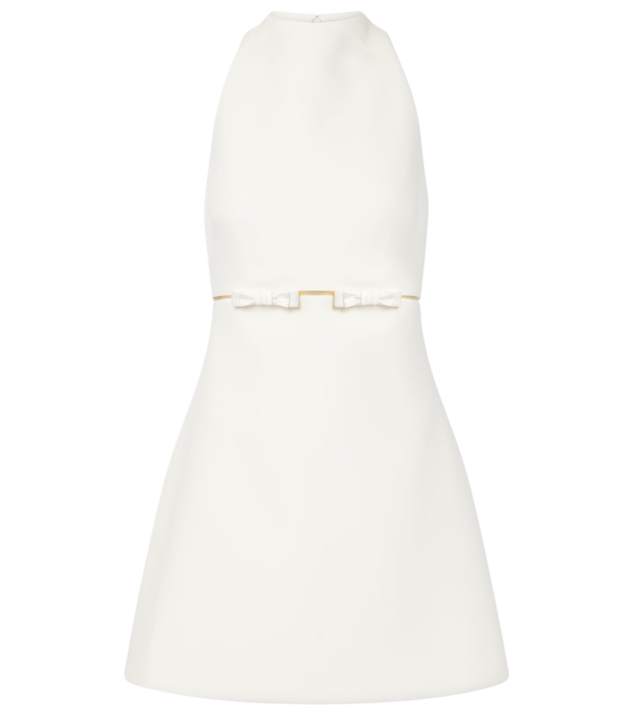 Safiyaa Bridal Jalie bow-detail crêpe minidress