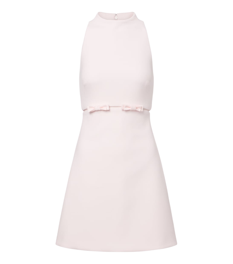 Minivestido de crepé con detalle de lazo de Safiyaa Jalie