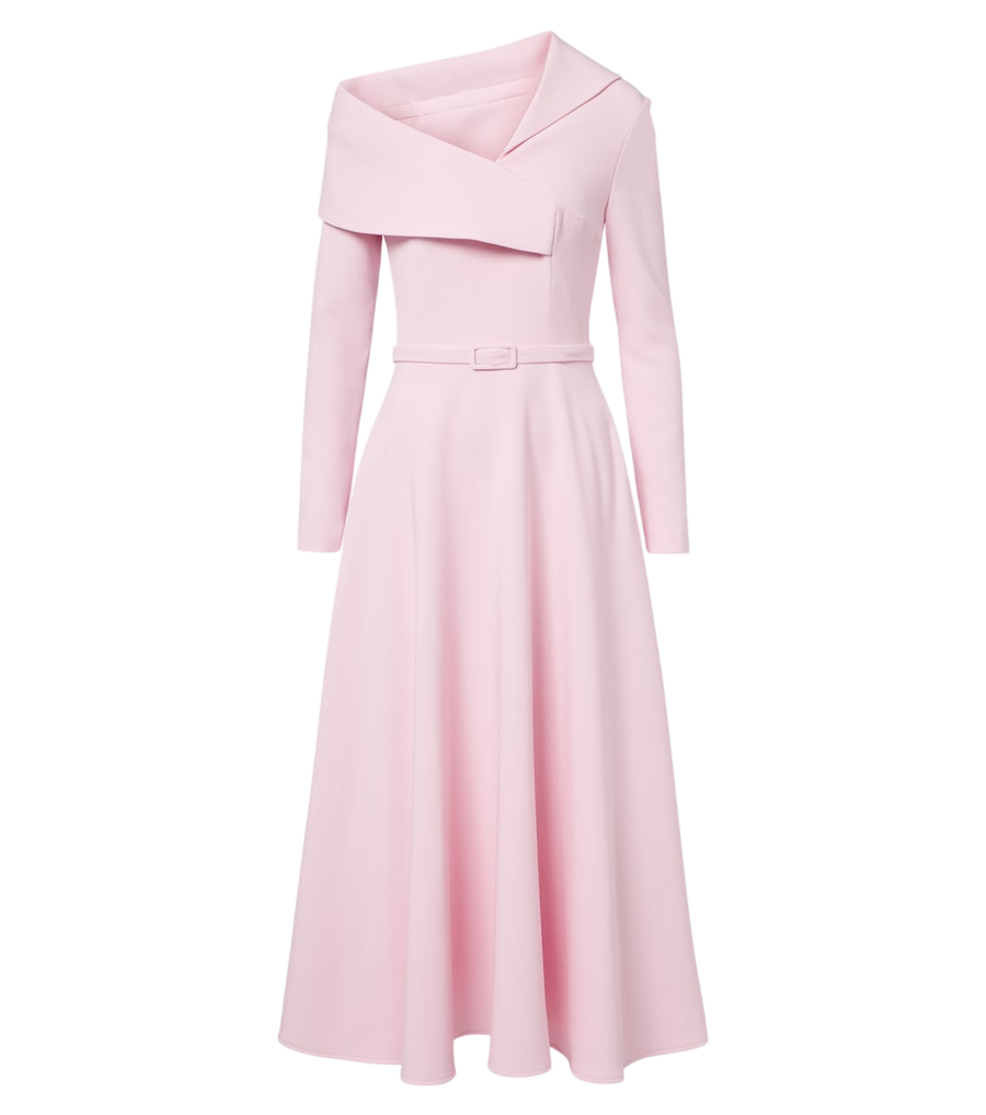 Safiyaa Odelle asymmetric crêpe midi dress