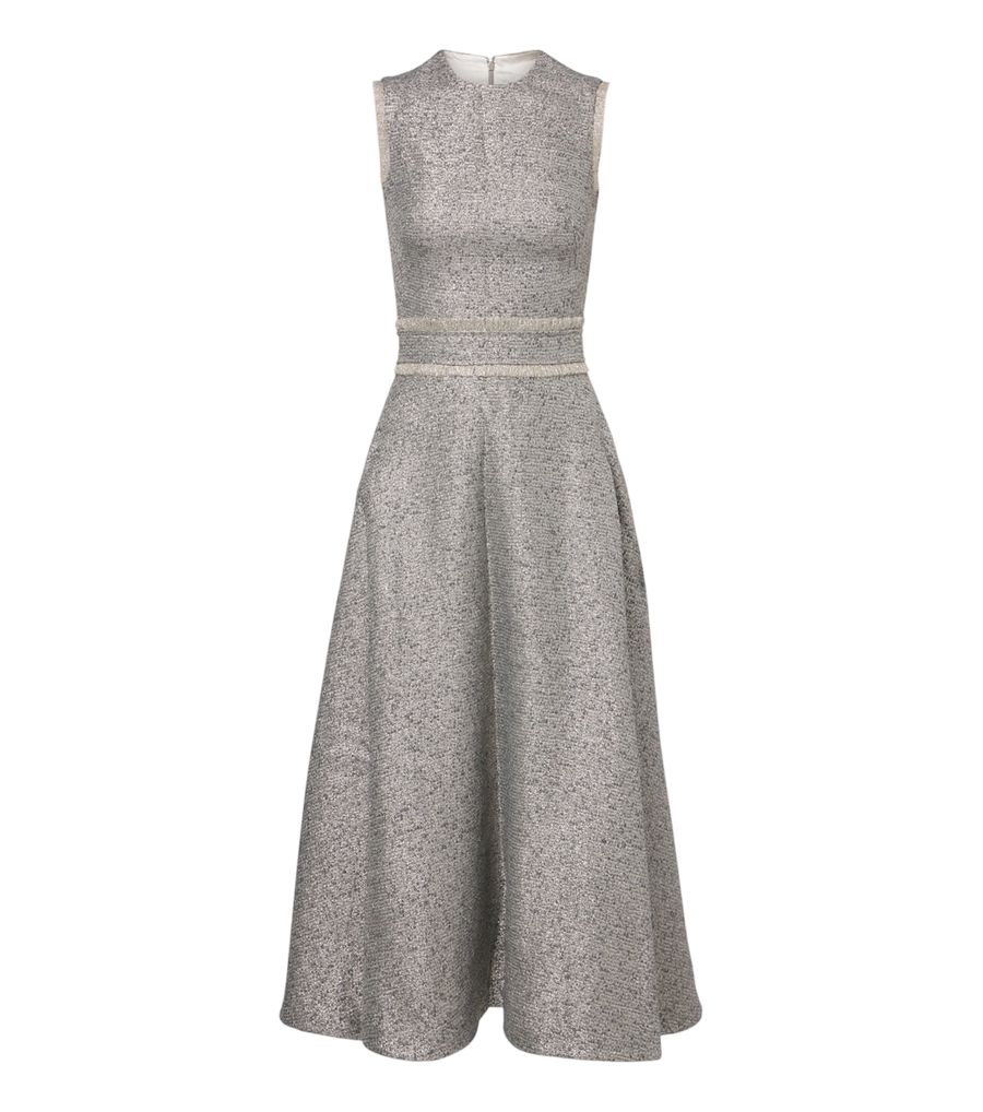 Safiyaa Ornette tweed midi dress