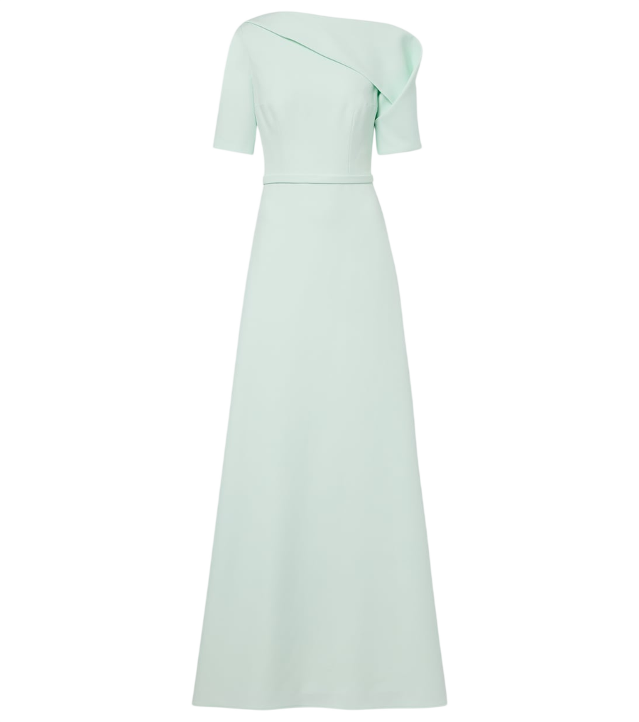 Safiyaa Stephanie draped crêpe gown