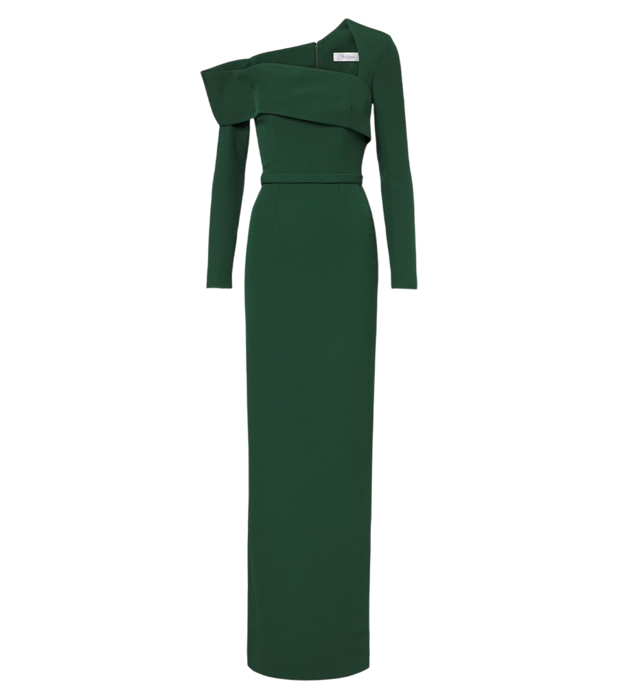 Safiyaa Yemihma one-shoulder crêpe gown