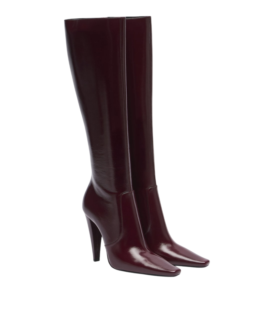 Saint Laurent 77 leather knee-high boots
