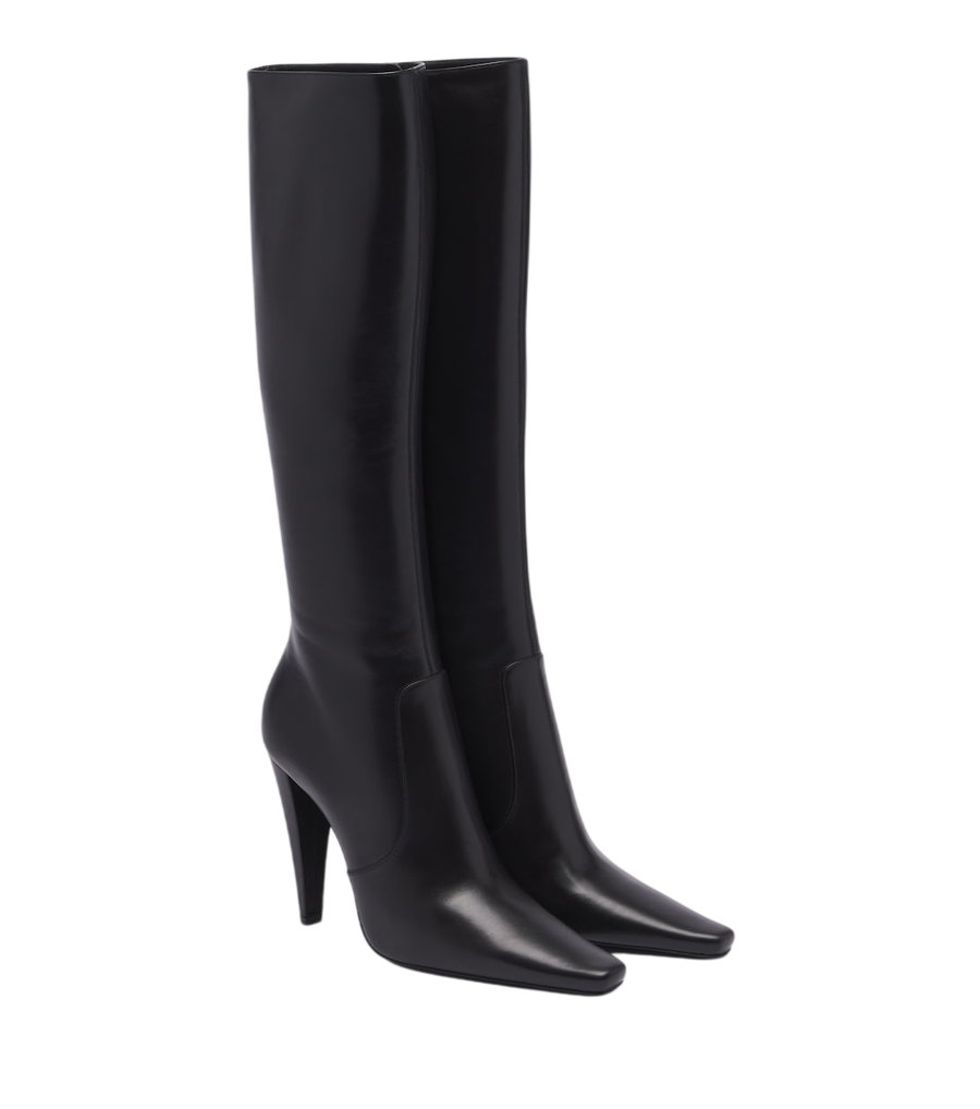 Saint Laurent 77 leather knee-high boots