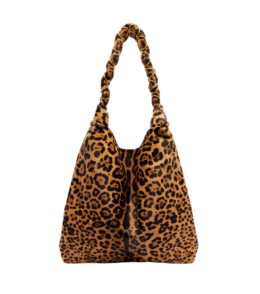 Saint Laurent Amalia leopard-print calf hair shoulder bag