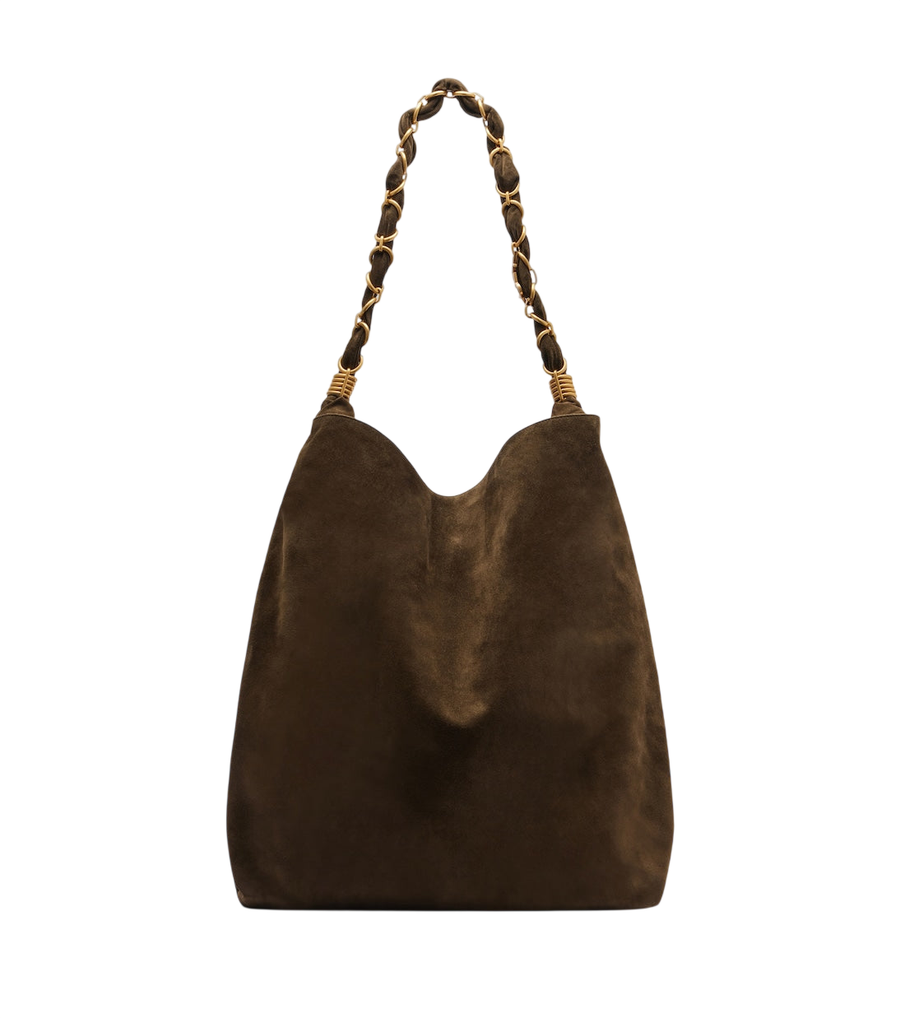 Saint Laurent Amalia suede shopper