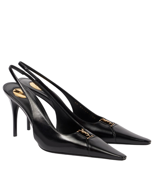 Saint Laurent Babylone Breteuil 90 leather slingback pumps
