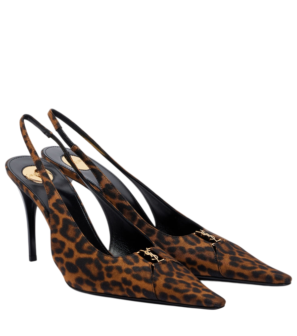 Saint Laurent Sapatos de salto Babylone Breteuil com tira traseira