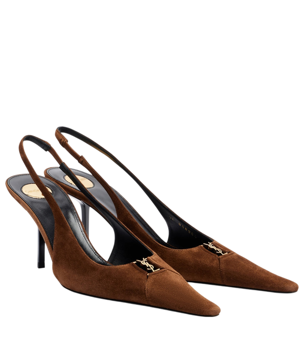 Zapatos destalonados Saint Laurent Babylone Breteuil de ante