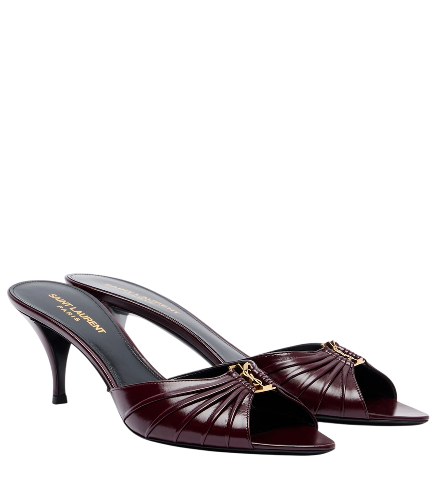 Saint Laurent Mules Babylone Cassandre 60 in pelle
