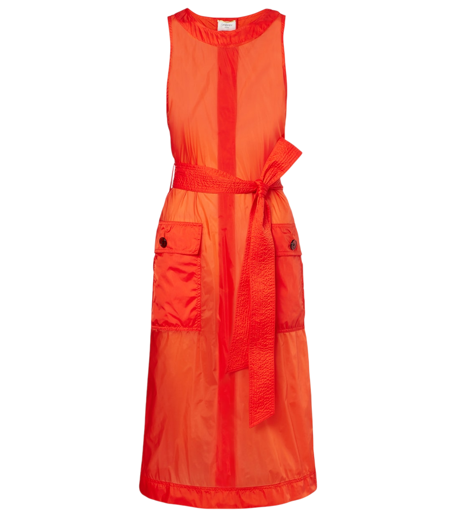 Saint Laurent Belted midi dress