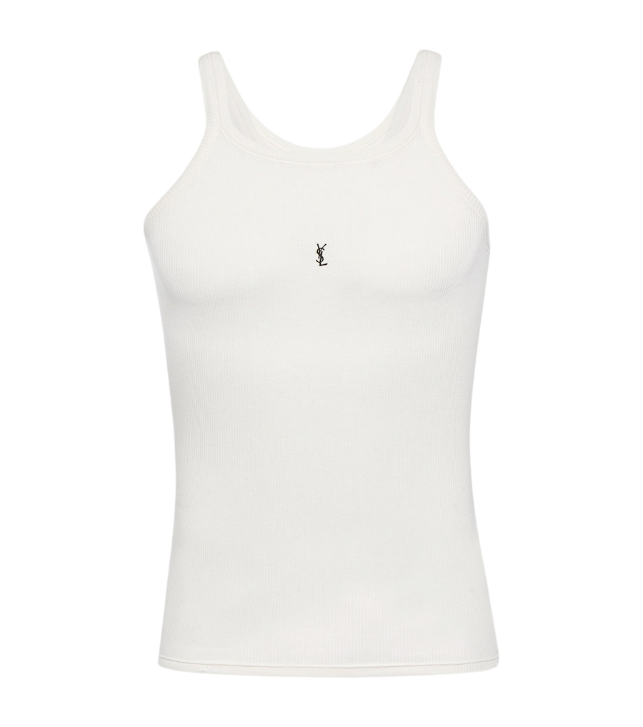 Saint Laurent Cassandra cotton jersey tank top