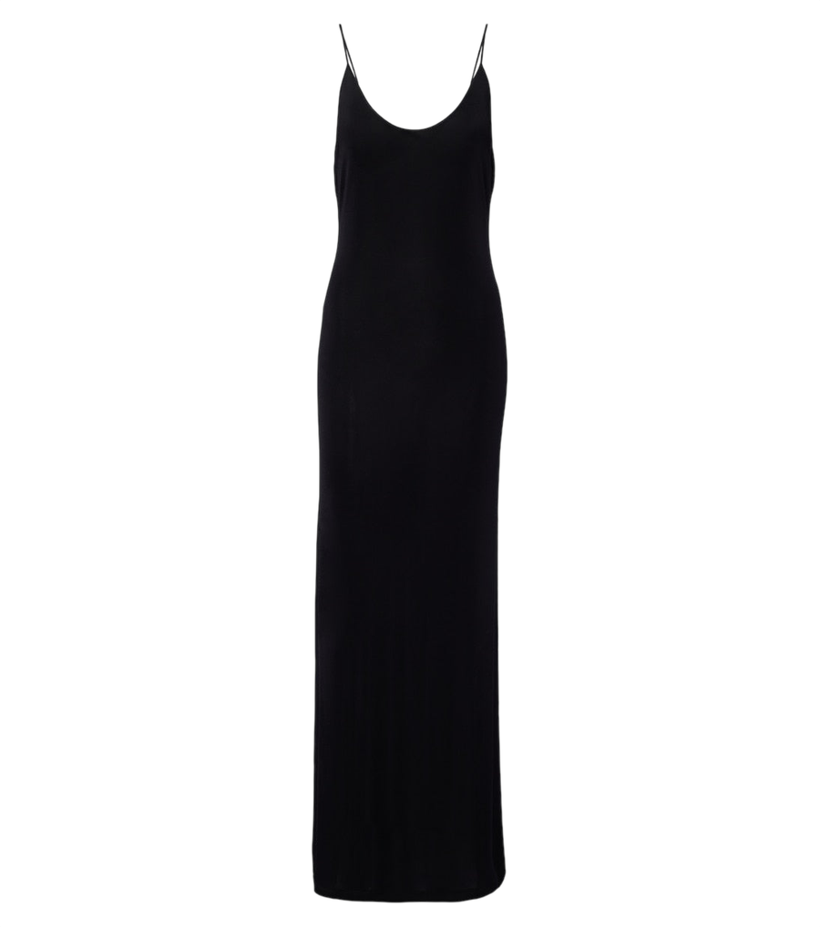 Saint Laurent Cassandre chain-detail maxi dress