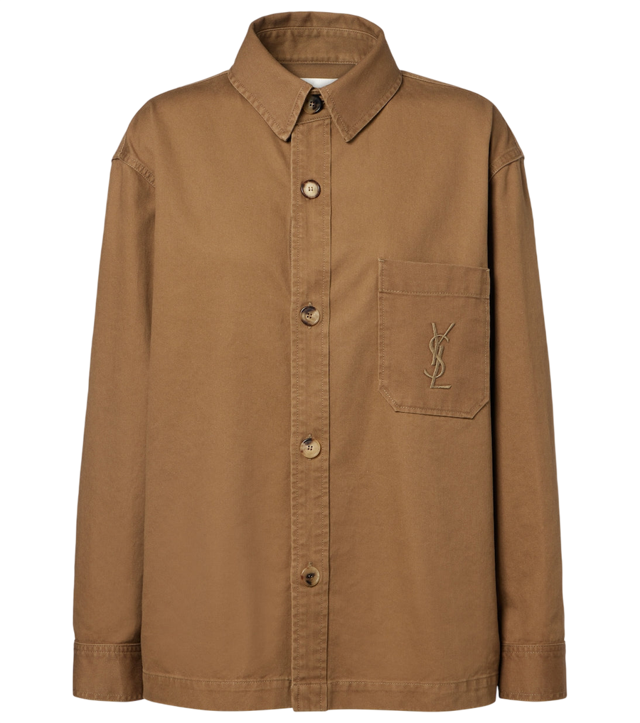 Sobrecamisa Saint Laurent Cassandre de algodón y lino