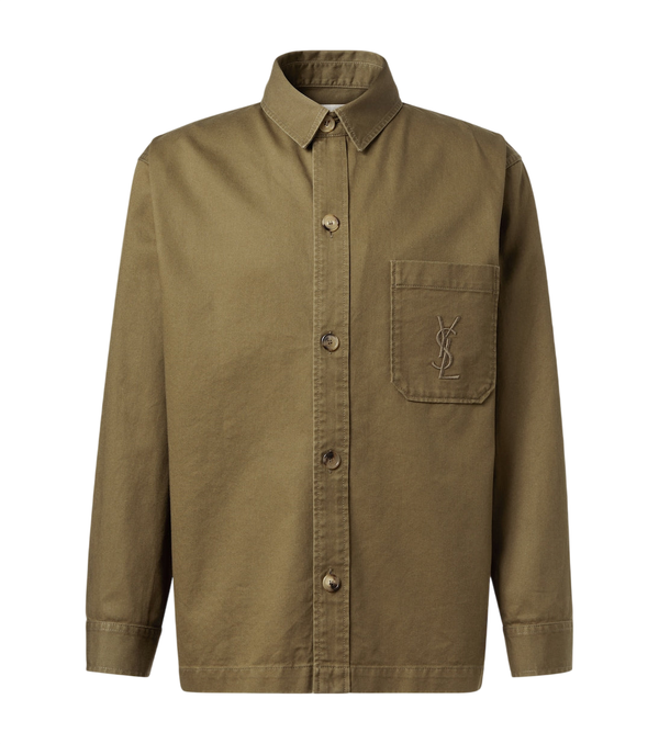 Saint Laurent Cassandre cotton and linen overshirt